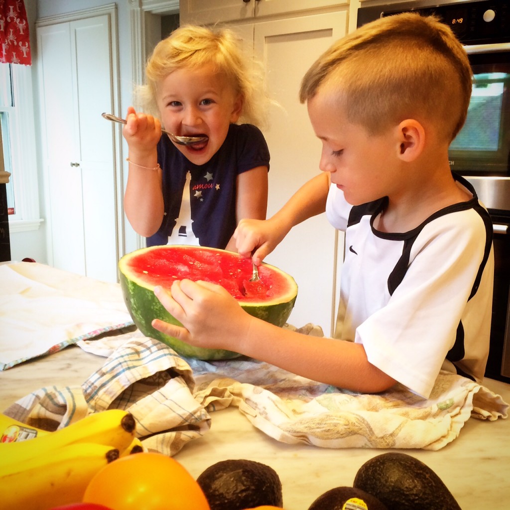 christina neuner watermelon and kids